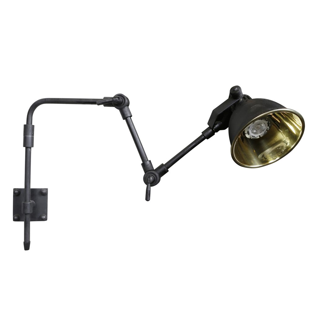 Wandlamp Adair GU10 Antiek Zwart