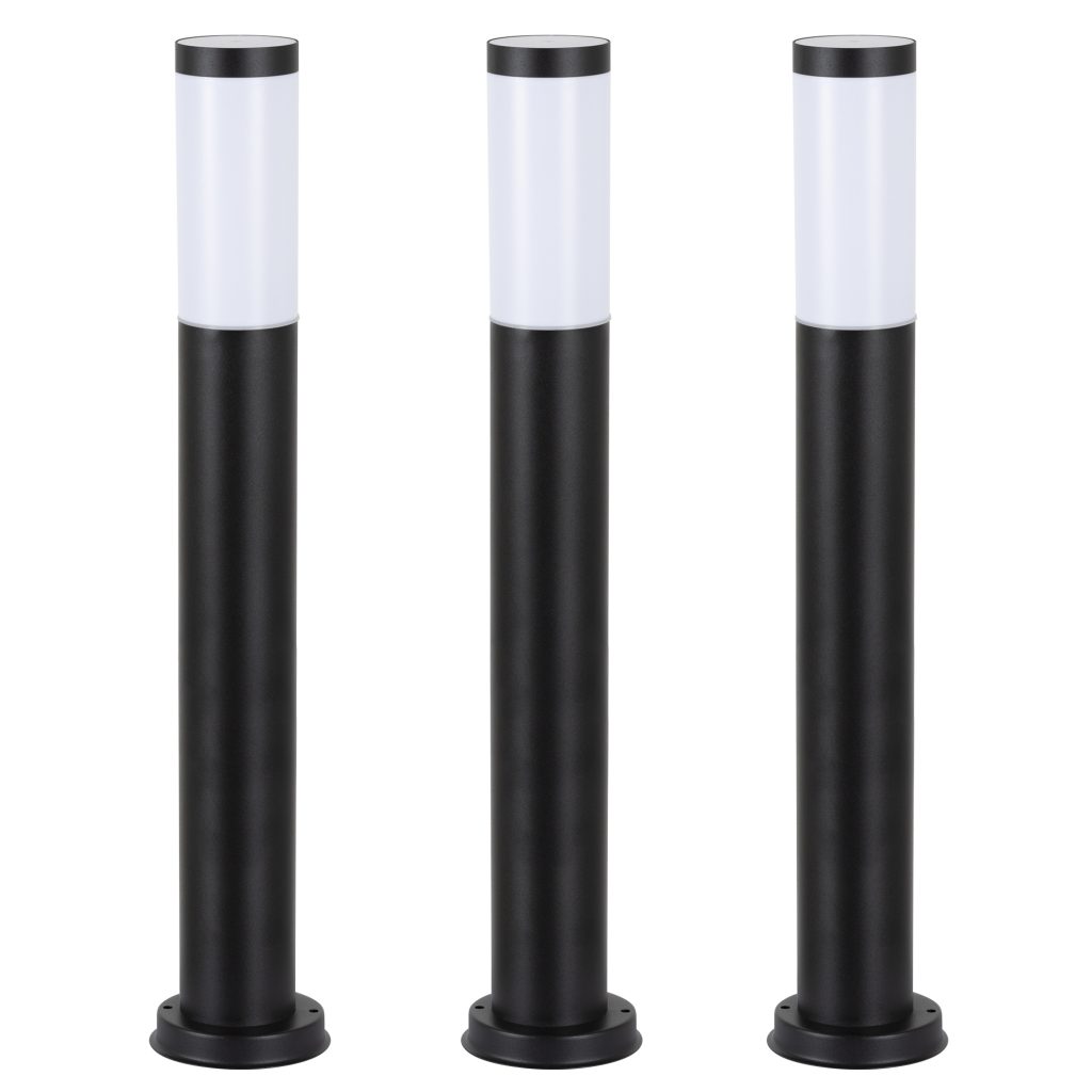 Lech zwart 2 set 3 stuks tuinlamp