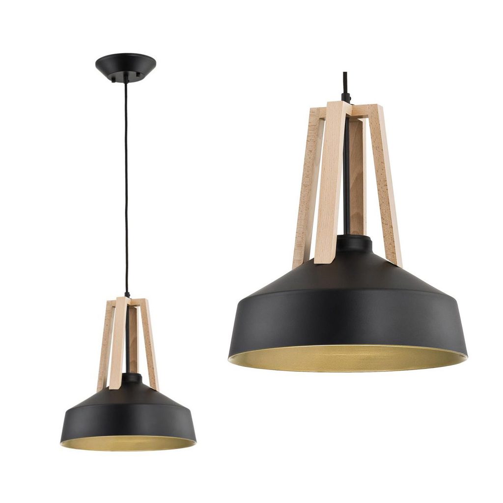 Hanglamp Basic Wood zwart