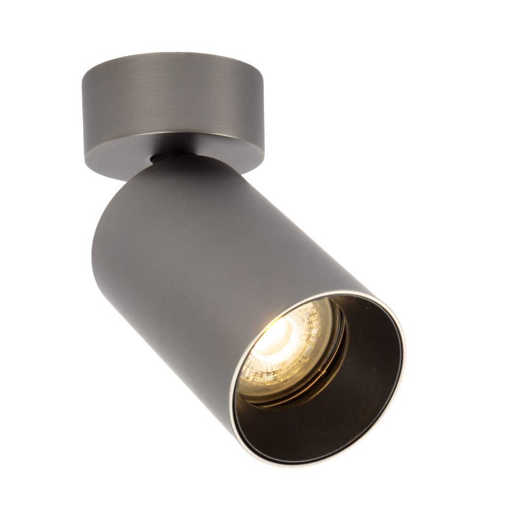 Mila 1 Rond Opbouwspot Gun Metal