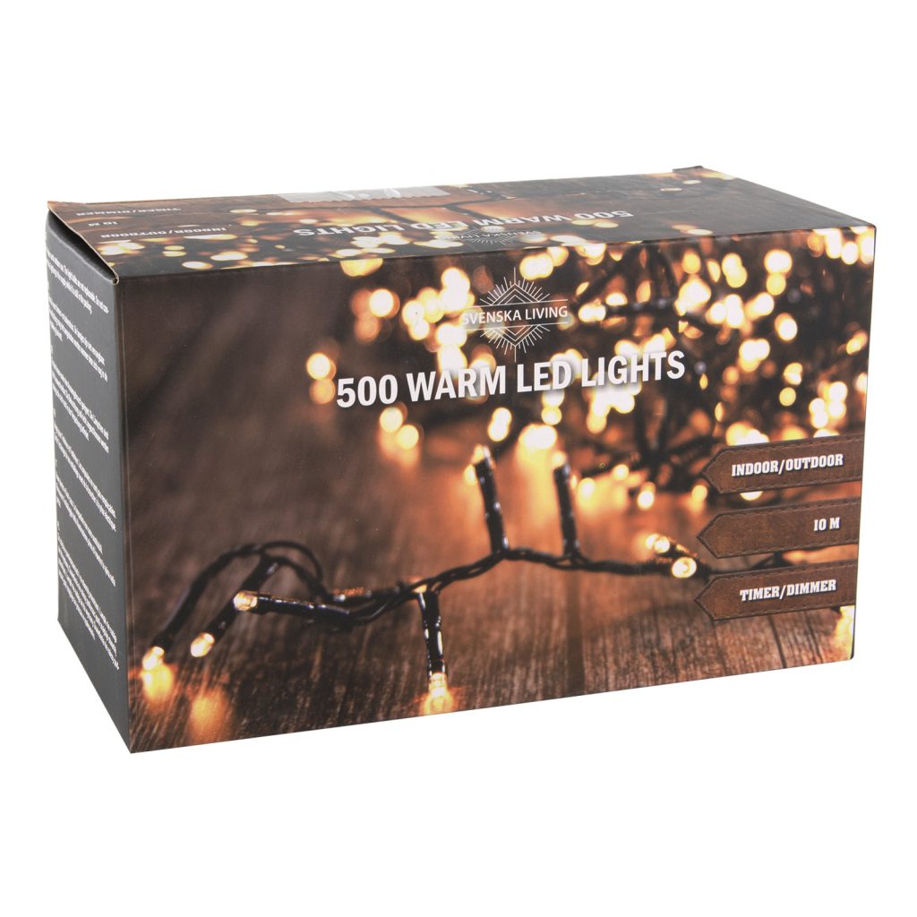 Svenska Living Kerstverlichting - 500 leds - warm wit - 1000 cm