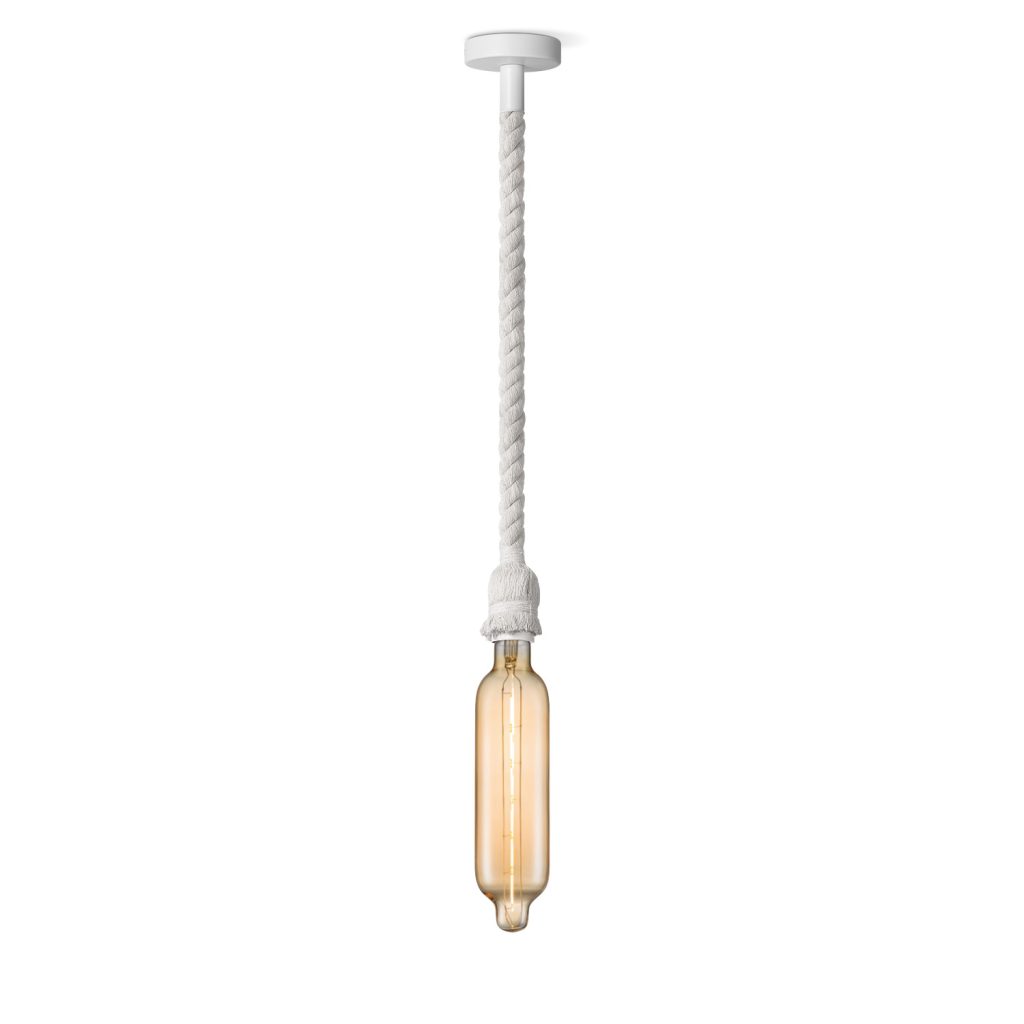 Home sweet home hanglamp Leonardo wit Tube - amber