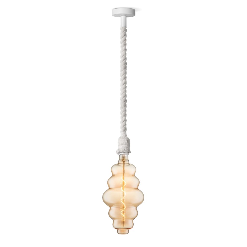 Home sweet home hanglamp Leonardo wit Cloud - amber