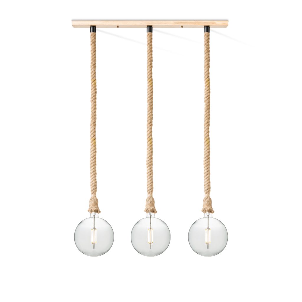 Light depot - hanglamp Leonardo 3L Globe groot - helder - Outlet