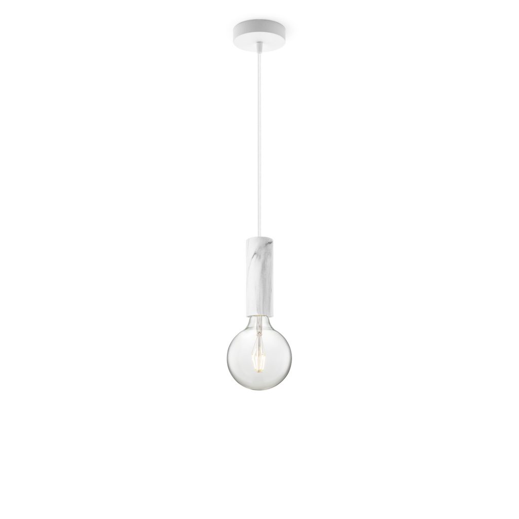 Light depot - hanglamp Saga marmer Globe g125 - helder - Outlet