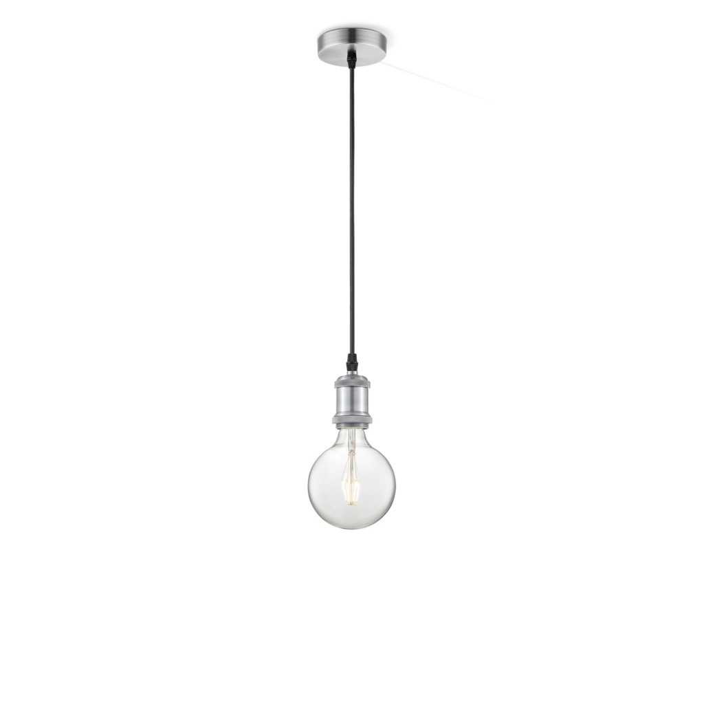 Light depot - hanglamp Vintage Globe g125 - Mat staal - helder - Outlet