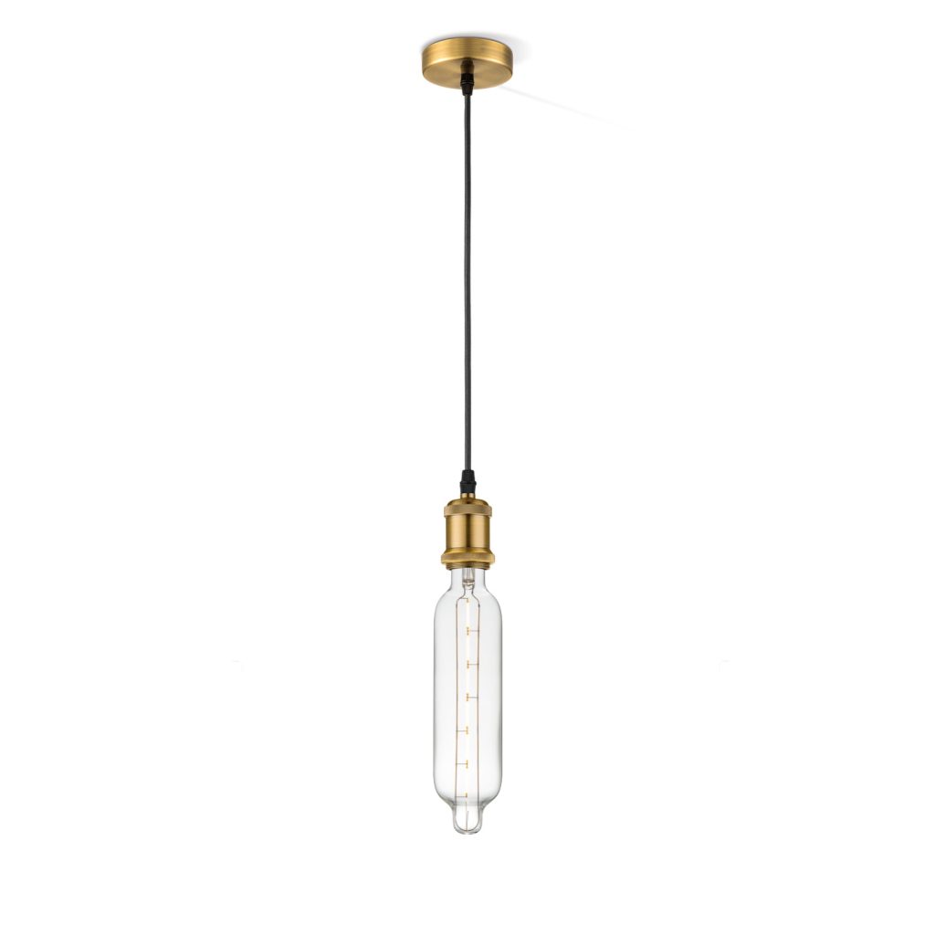 Light depot - hanglamp Vintage Tube - Brons - helder - Outlet