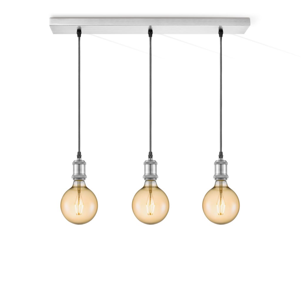 Light depot - hanglamp Vintage 3L Beam Globe g125 - amber - Outlet