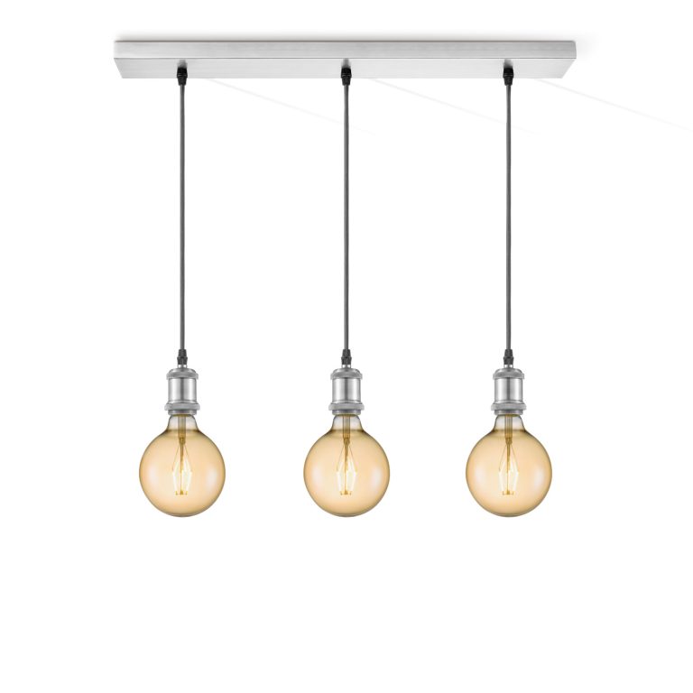 Light depot - hanglamp Vintage 3L Beam Globe g125 - amber - Outlet