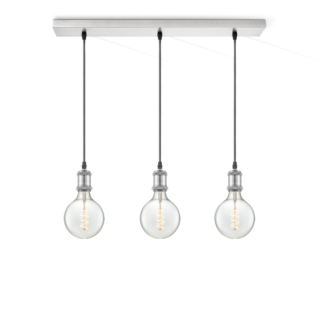 Light depot - hanglamp Vintage 3L Beam Spiral g125 - helder - Outlet