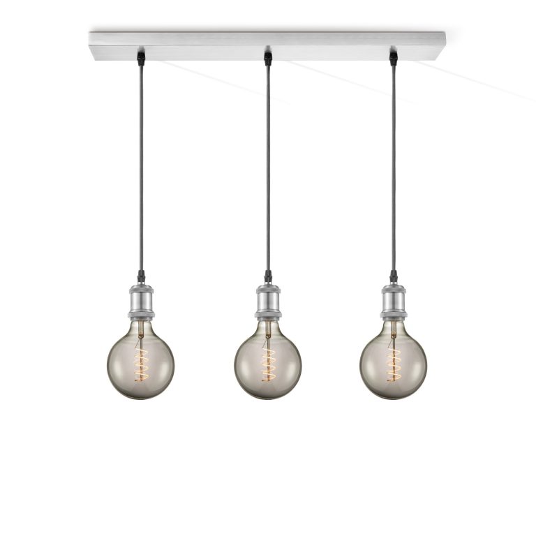 Light depot - hanglamp Vintage 3L Beam Spiral g125 - smoke - Outlet