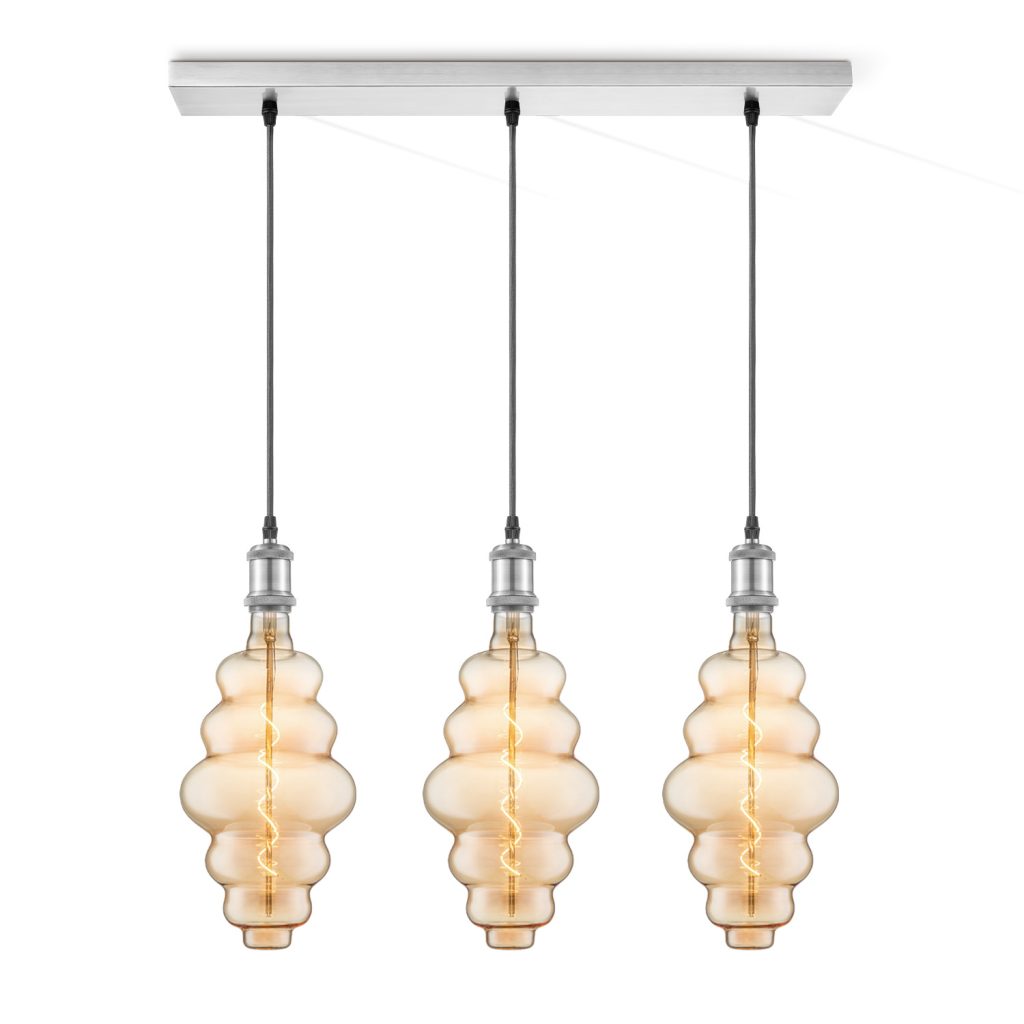 Light depot - hanglamp Vintage 3L Beam Cloud - amber - Outlet