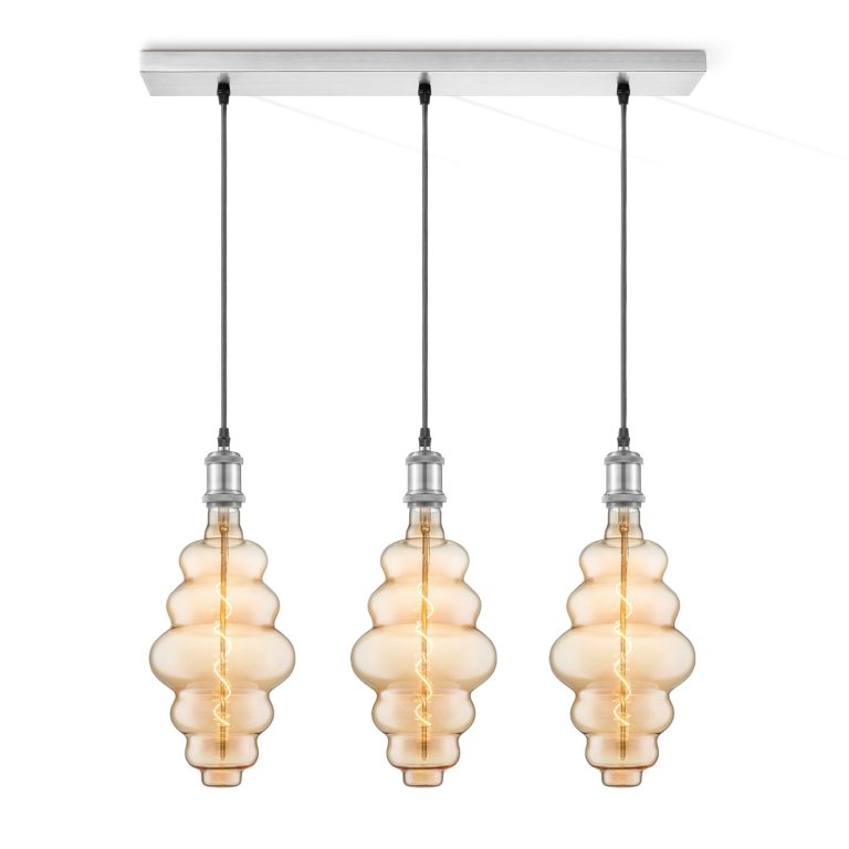 Light depot - hanglamp Vintage 3L Beam Cloud - amber - Outlet