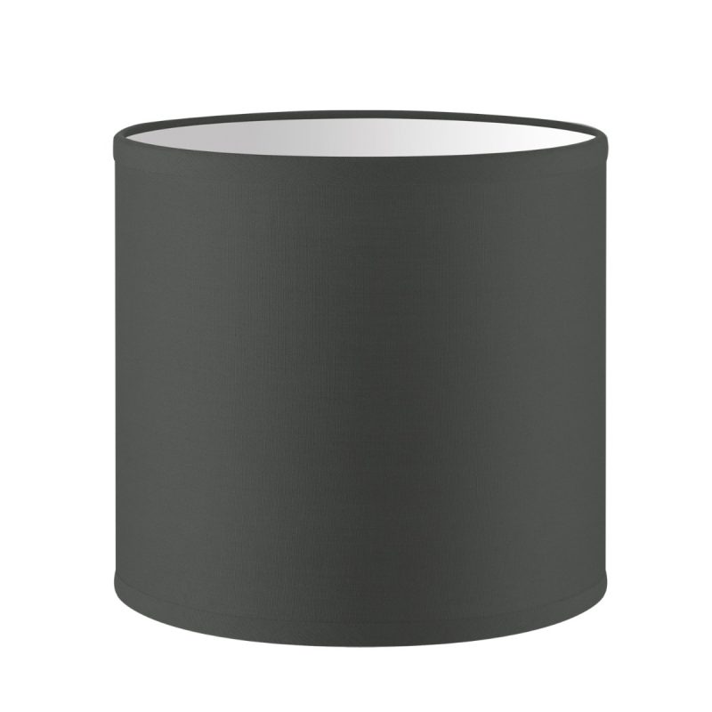 Lampenkap Bling - Antraciet - cilinder - 16/16/15cm - van stof - Moderne stoffen Lampenkap voor E27 lamphouder - RoHS getest - voor wandlamp, tafellamp en hanglamp