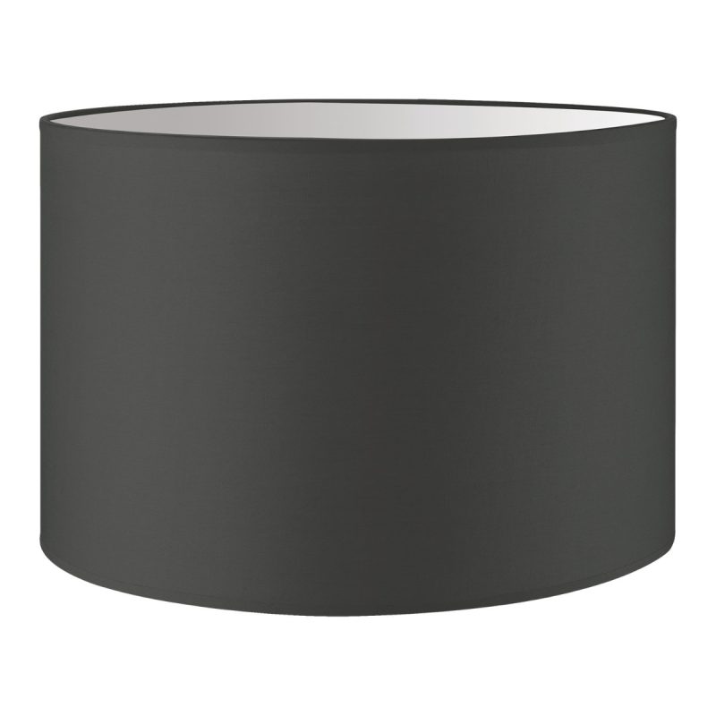 Lampenkap Bling - Antraciet - cilinder - 30/30/20cm - van stof - Moderne stoffen Lampenkap voor E27 lamphouder - RoHS getest - voor tafellamp, vloerlamp en hanglamp