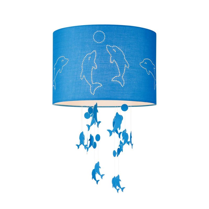 Light depot - lampenkap Dolphins kinderkamer Ø 30 cm - blauw - Outlet