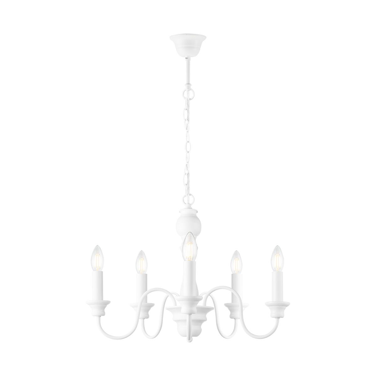 Home sweet home kroonluchter Lilly 5 lichts - wit