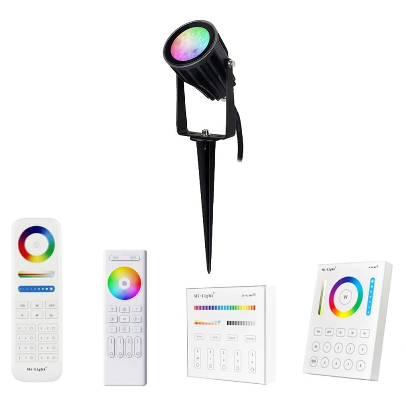 Milight wifi led tuinspot set RGBWW met afstandsbediening - 6 watt