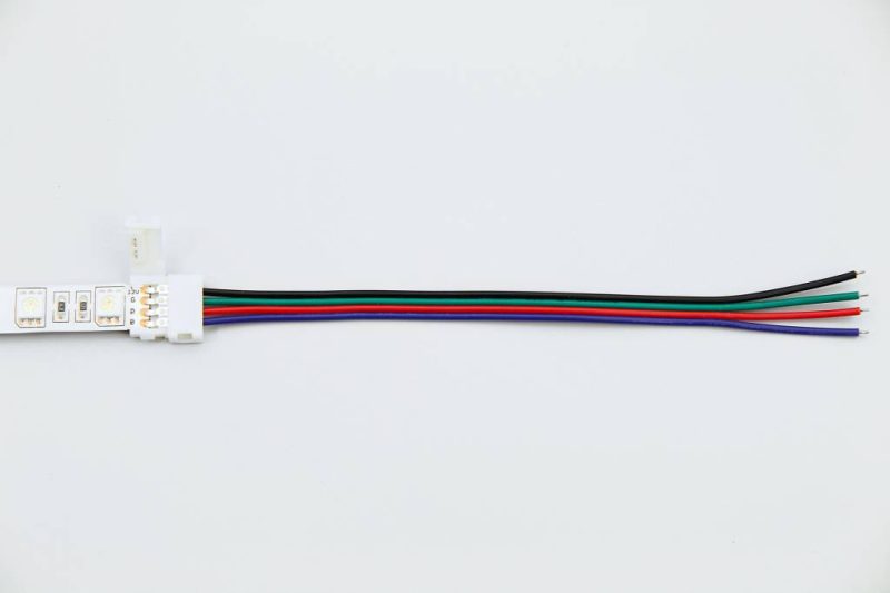 Clip Pigtail Connector voor RGB Led Strips 15cm lang | Soldeervrij