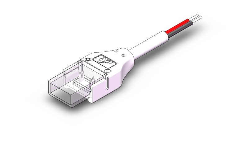 Waterdichte Witte COB LED strip connector soldeervrije voor 8-10mm ledstrips