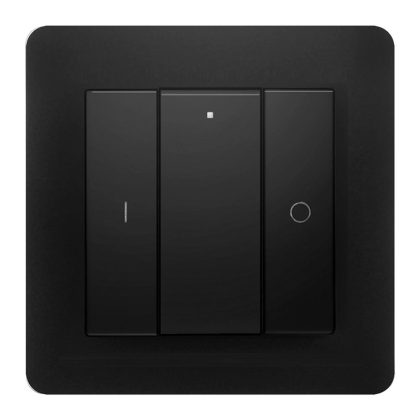 Draadloze zigbee schakelaar van ecodim - geschikt voor 1 groep - zwarte kleur