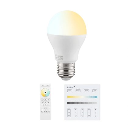 Dual white led lamp set met afstandsbediening 6w e27