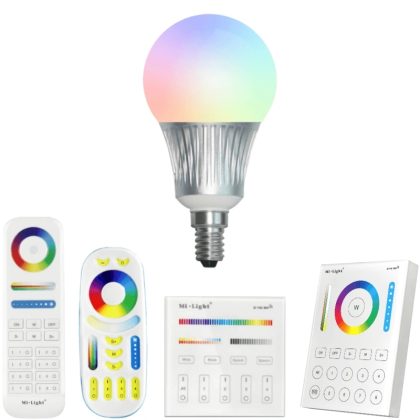 Milight RGBW wifi led lamp set met afstandsbediening 5w e14