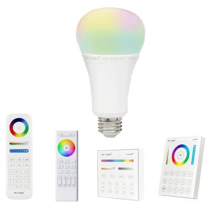 RGBWW led lamp set met afstandsbediening 12w e27