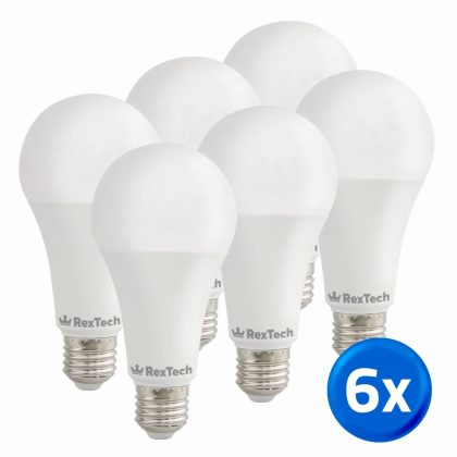 Slimme wifi lamp 12 watt - e27 fitting - RGBWW multicolor en wit - 6-pack
