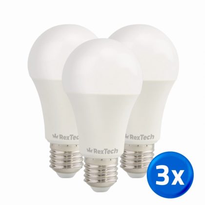 Slimme wifi lamp 9 watt - e27 fitting - RGBWW multicolor en wit - 3-pack