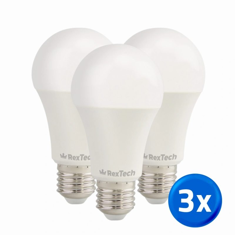 Slimme wifi lamp 9 watt - e27 fitting - RGBWW multicolor en wit - 3-pack