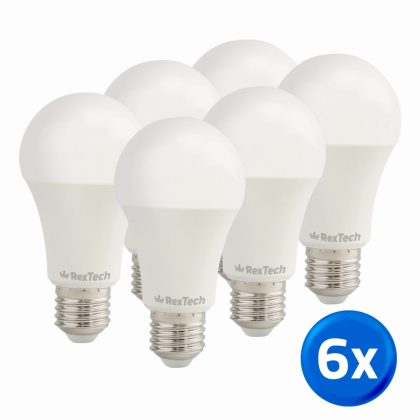 Slimme wifi lamp 9 watt - e27 fitting - RGBWW multicolor en wit - 6-pack