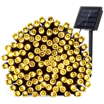 Solar kerstverlichting holly - solar feestverlichting met 100 leds - warm wit licht