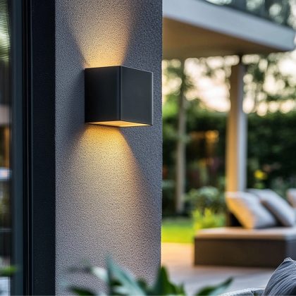 Solar led wandlamp up downlight emme recht