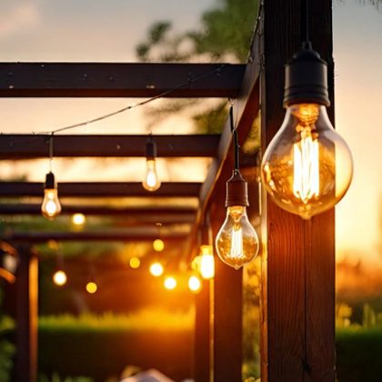 Solar lichtslinger chain met 50 led filament lampen