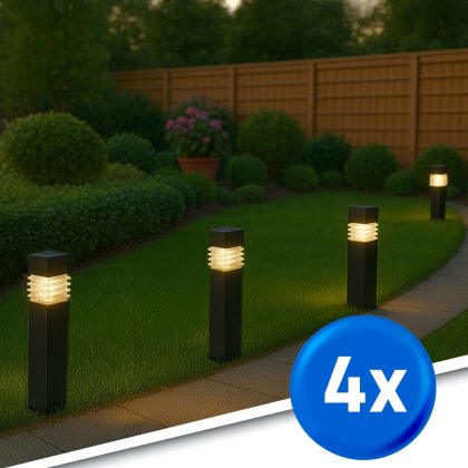 Solar priklamp condor met warm wit licht voordeelset van 4