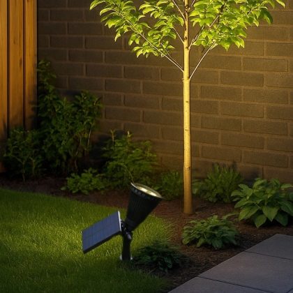 Solar spot highlight voor wandmontage of grondspies - warm wit licht