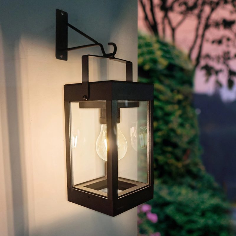 Solar wandlamp cube op zonne-energie met beugel
