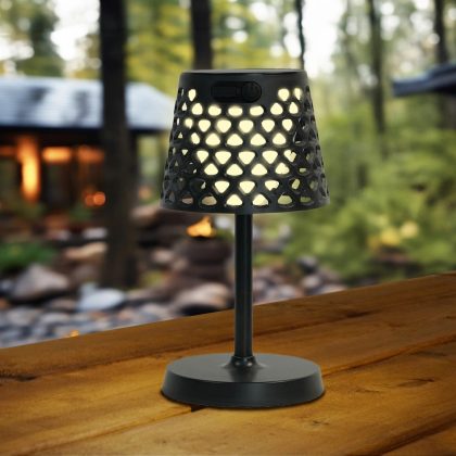 Solarlamp porto op zonne energie zwart
