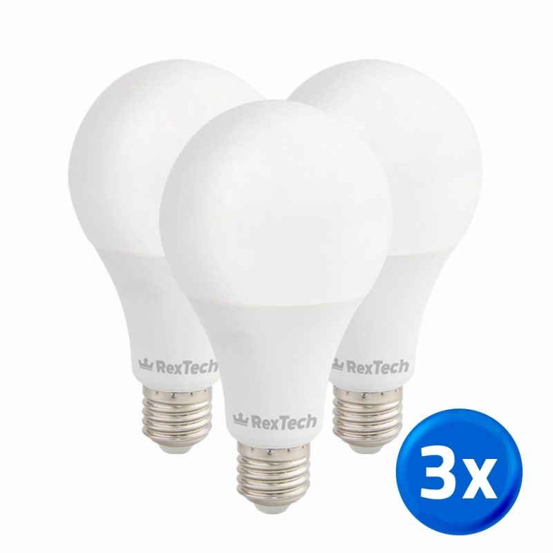 Tuya slimme led lamp 15 watt - e27 fitting - RGBWW multicolor en wit 3-pack