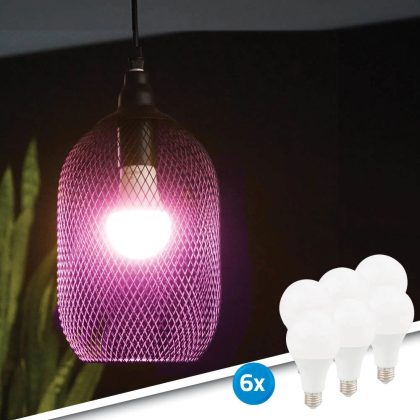 Tuya slimme led lamp 15 watt - e27 fitting - RGBWW multicolor en wit 6-pack