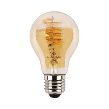 Zigbee e27 spiraal filament lamp dual white a60 amberkleurig