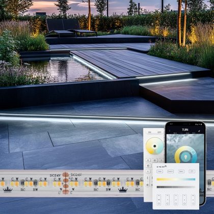 13 meter dual white led strip voor buiten complete set