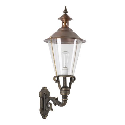 Wandlamp klassiek Domburg Brons E27 bronzen lamp Koper deksel