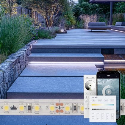 17 meter daglicht wit led strip voor buiten complete set