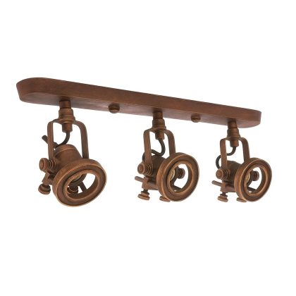 Plafondlamp Triple Prescott Antiek Donker Koper