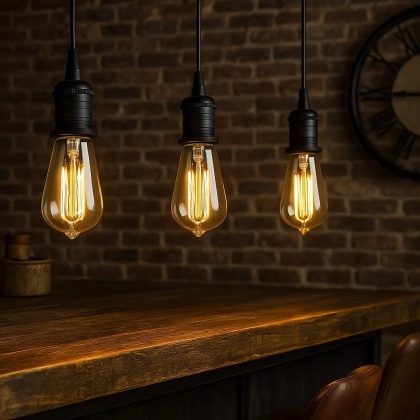 Wire & Holder zwart hanglamp E27 - slanke metalen pendel 250 cm