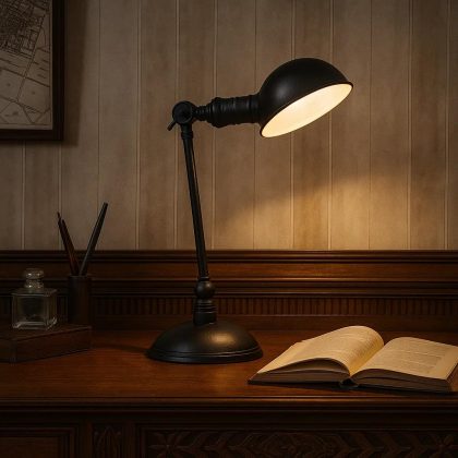 Bureaulamp Portobello Antiek Zwart