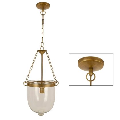 Hanglamp Bell Jar Antiek Messing