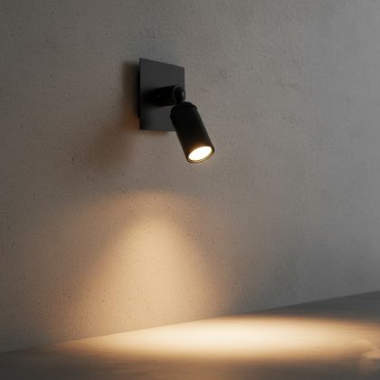 Opbouwspot Puck Antiek Zwart